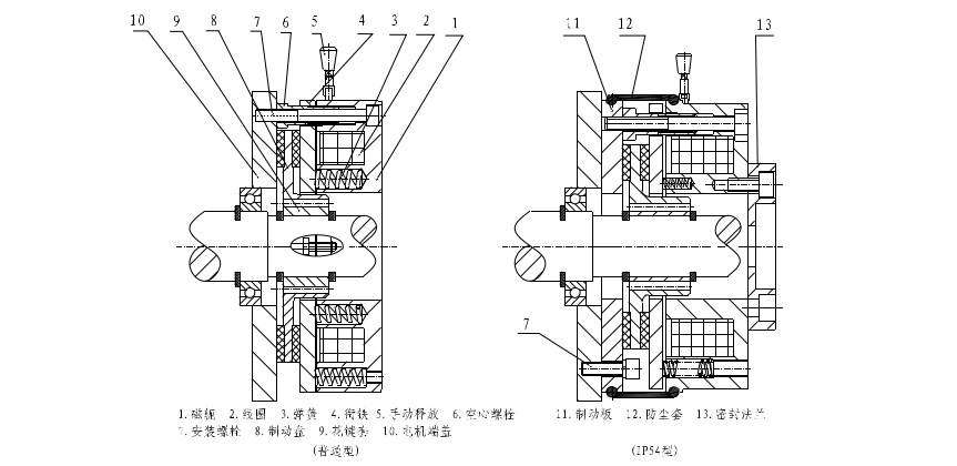 SDZ1電磁制動器_安裝示意圖