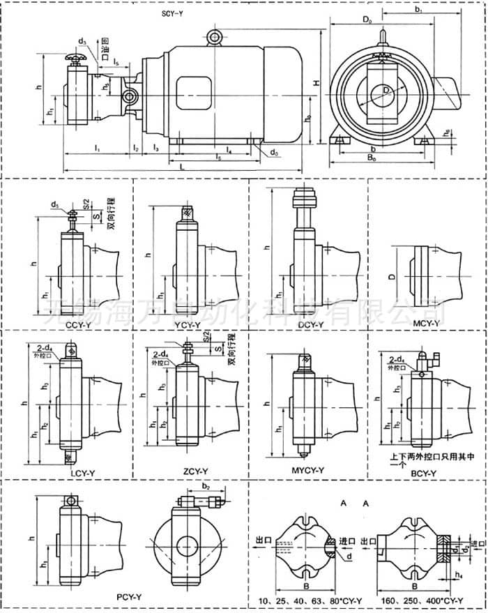 25CY-Y油泵電機(jī)組規(guī)格尺寸圖