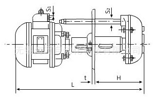 JCB型機(jī)床冷卻泵安裝尺寸圖1